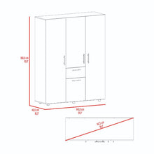 Closet Belen, Fresno Europeo y Wengue, con amplios espacios para guardar ropa ZF