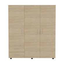 Closet Light, Beige, con Dos Cajones y Tres Puertas Batientes