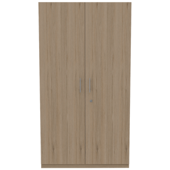 Closet Trade, Beige y Blanco con amplio espacio para almacenamiento y dos tubos para colgar ropa