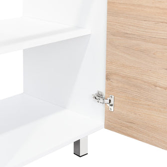 Cocina Integral Deneb, Beige y Blanco, Incluye Mesón Izquierdo En Acero Inoxidable con Cuatro Puestos de Gas Natural