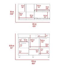 Cocina Integral Ameralto, Blanco y Beige, Incluye Mesón Derecho