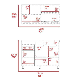 Cocina Integral Ameralto, Blanco y Beige, Incluye Mesón Derecho