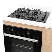 Cocina Integral Elica, Beige, Incluye Mesón Derecho con Estufa 4 Puestos A Gas + Campana + Horno