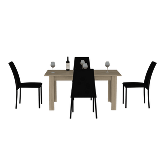 Combo Comedor Estrella, Beige, con Cuatro Sillas