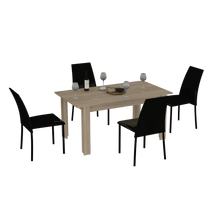 Comedor Estrella, Beige, con Cuatro Sillas