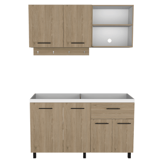 Cocina Integral Kane, Beige y Blanco, No Incluye Mesón