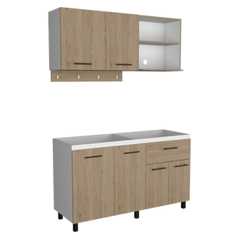 Cocina Integral Kane, Beige y Blanco, No Incluye Mesón