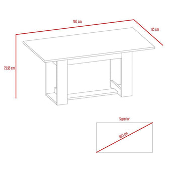 Comedor Tania, Beige, Amplio Espacio Superior