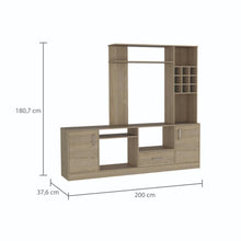 Mesa para TV Beijing, Beige y Blanco, para tv de 60''