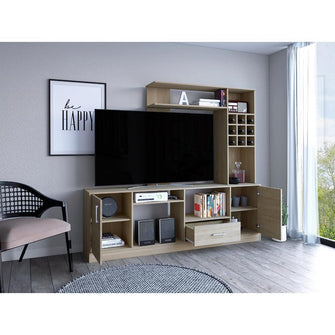 Mesa para TV Beijing, Beige y Blanco, para tv de 60''