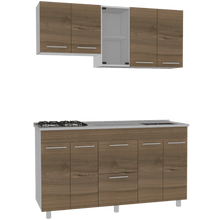 Combo para Cocina Almería, Incluye Cocina Integral y Mesa Auxiliar