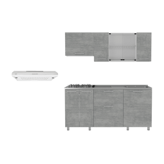 Combo de Cocina Atlati, Incluye Cocina Integral y Campana