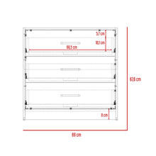 Organizador Cley, Cocoa, con Tres Cajoneras