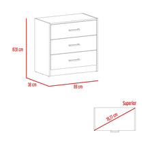 Organizador Cley, Cocoa, con Tres Cajoneras