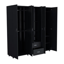 Closet Barin 200x200, Wengue, Con Cuatro Puertas Abatibles