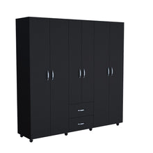 Closet Barin 200x200, Wengue, Con Cuatro Puertas Abatibles