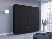 Closet Barin 200x200, Wengue, Con Cuatro Puertas Abatibles
