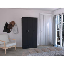 Closet América, Wengue, con amplios espacio para ropa y tres puertas abatibles