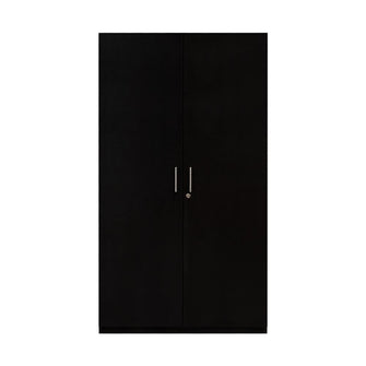 Closet Maya, Wengue, con Dos Puertas Abatibles con Cerradura y Cuatro Entrepaños