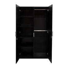 Closet Maya, Wengue, con Dos Puertas Abatibles con Cerradura y Cuatro Entrepaños