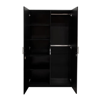 Closet Maya, Wengue, con Dos Puertas Abatibles con Cerradura y Cuatro Entrepaños