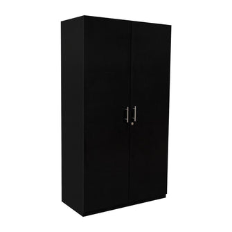 Closet Maya, Wengue, con Dos Puertas Abatibles con Cerradura y Cuatro Entrepaños