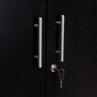 Closet Maya, Wengue, con Dos Puertas Abatibles con Cerradura y Cuatro Entrepaños