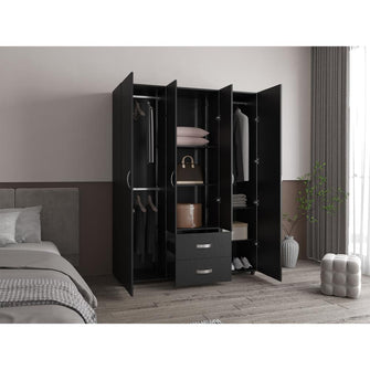 Closet Barin 150, Wengue, con dos cajones organizadores multiusos