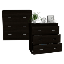 Organizador Donat, Wengue, con 3 Cajoneras y Manijas Metálicas X2