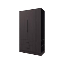 Closet Dakota, Wengue, con tres puertas abatibles y un cajon ZF