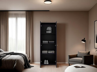 Closet Beico, Wengue, con dos Puertas Abatibles y cuatro entrepaños ZF