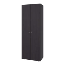 Closet Beico, Wengue, con dos Puertas Abatibles y un Tubo cromado ZF