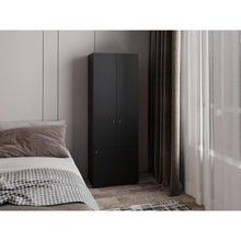 Closet Beico II, Wengue, con tres Puertas Abatibles y tres entrepaños