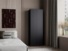 Closet Beico, Wengue, con dos Puertas Abatibles y un Tubo cromado