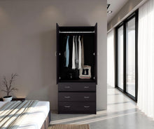 Closet Pilic, Kronos Wengue, tres cajones con gran capacidad de almacenamiento ZF