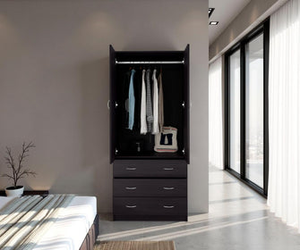 Closet Pilic, Kronos Wengue, tres cajones con gran capacidad de almacenamiento ZF