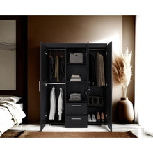 Closet Mercury Lite, Wengue, Dos Cajones y Tres Tubos Cromados
