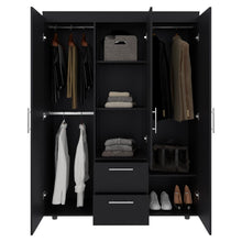 Closet Mercury Lite, Wengue, Dos Cajones y Tres Tubos Cromados