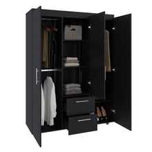 Closet Mercury Lite, Wengue, Dos Cajones y Tres Tubos Cromados