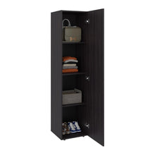 Closet Alma, Kronos Wengue, Una puerta abatible y entrepaños para guardar ropa ZF