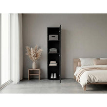 Closet Alma, Wengue, Una puerta abatible y entrepaños para guardar ropa ZF