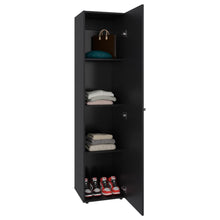 Closet Con Espejo Alma, Wengue, Una puerta abatible y entrepaños para guardar ropa ZF