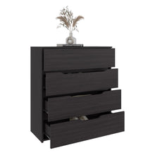 Comoda Zory, Kronos Wengue, Con cuatro cajones, diseño moderno y de fácil armado ZF