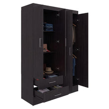Closet Sarani, Wengue, Con 2 Cajones y 4 Puertas de Fácil Armado ZF