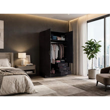 Closet Marfil, Wengue, Con Dos Puertas Abatibles y Tres Cajones ZF