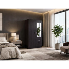 Closet Marfil, Wengue, Con Dos Puertas Abatibles y Tres Cajones ZF
