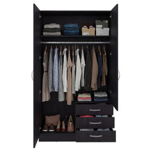 Closet Marfil, Wengue, Con Dos Puertas Abatibles y Tres Cajones ZF