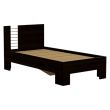 Cama Sencilla Elaxi, Wengue, Incluye Tendido de Tablas