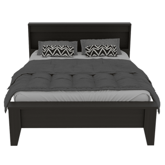 Cama Doble Atriz, Wengue, Incluye Tendido de Tablas