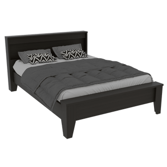 Cama Doble Atriz, Wengue, Incluye Tendido de Tablas